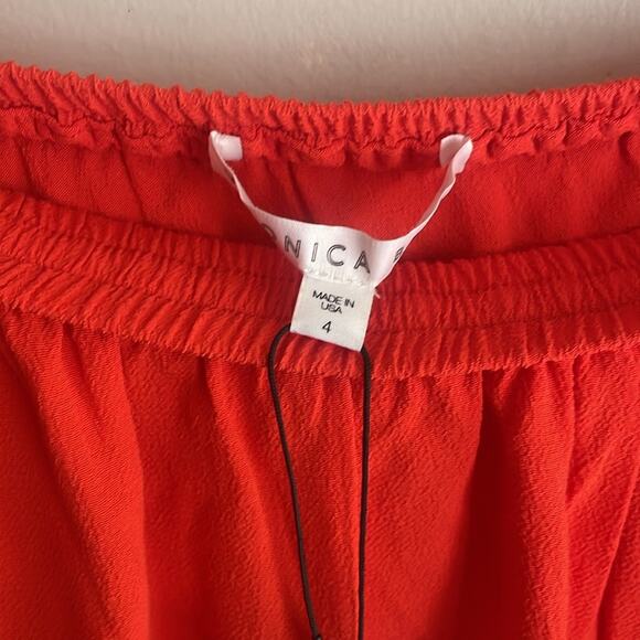 Veronica Beard Oleta Ruffled Off-the-Shoulder Dress Red - Picture 5 of 16